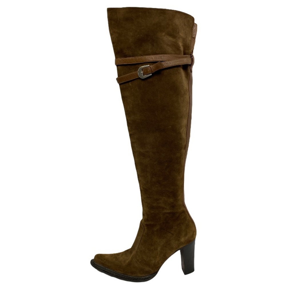 Donald J Pliner Suede Knee High Block Heel Boots
